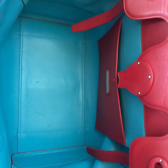 Ralph Lauren Ricky Red Leather Tote - Picture 11 of 13